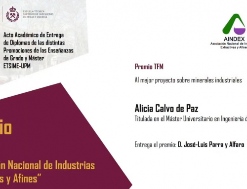 Premio AINDEX al mejor TFM sobre Minerales Industriales